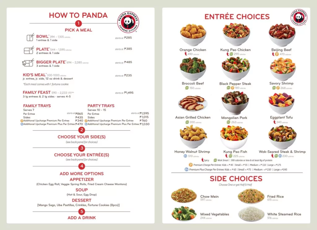 Panda Express Menu