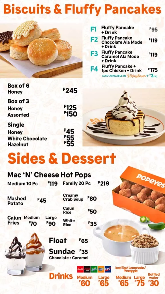 Popeyes Philippines Menu