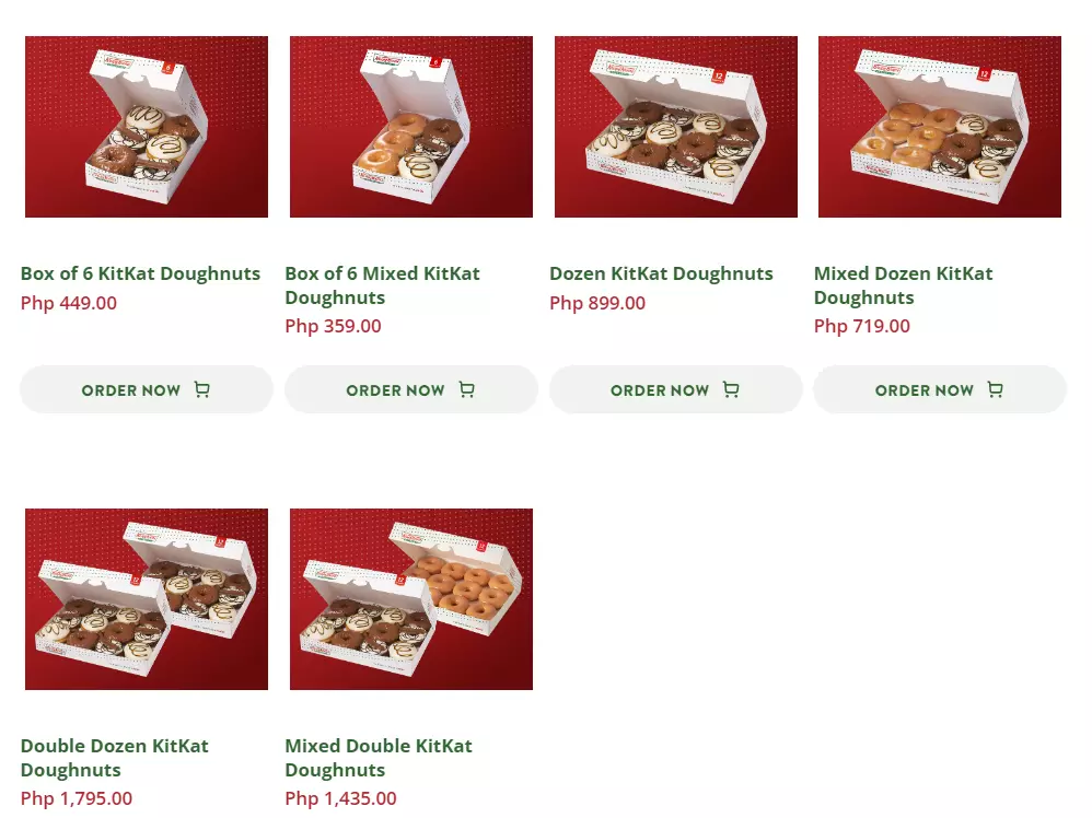 Krispy Kreme Menu Milk Choco Creations