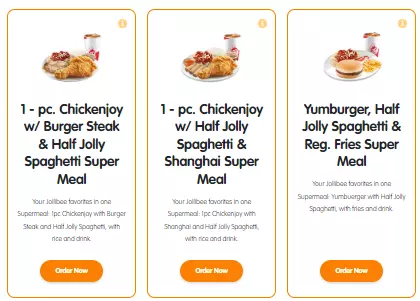 Jollibee Super Meals Prices