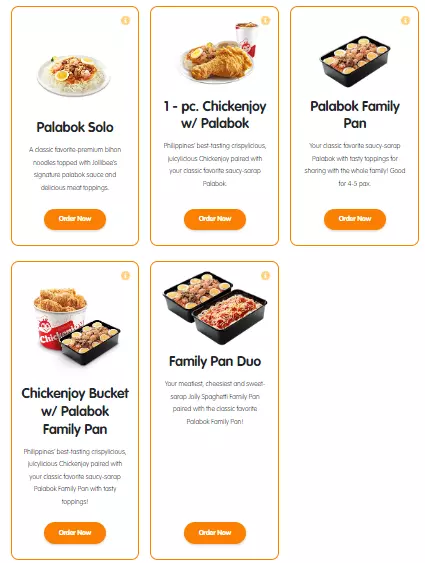 Jollibee palabok Menu