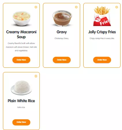 Jollibee Fries & Sides Menu