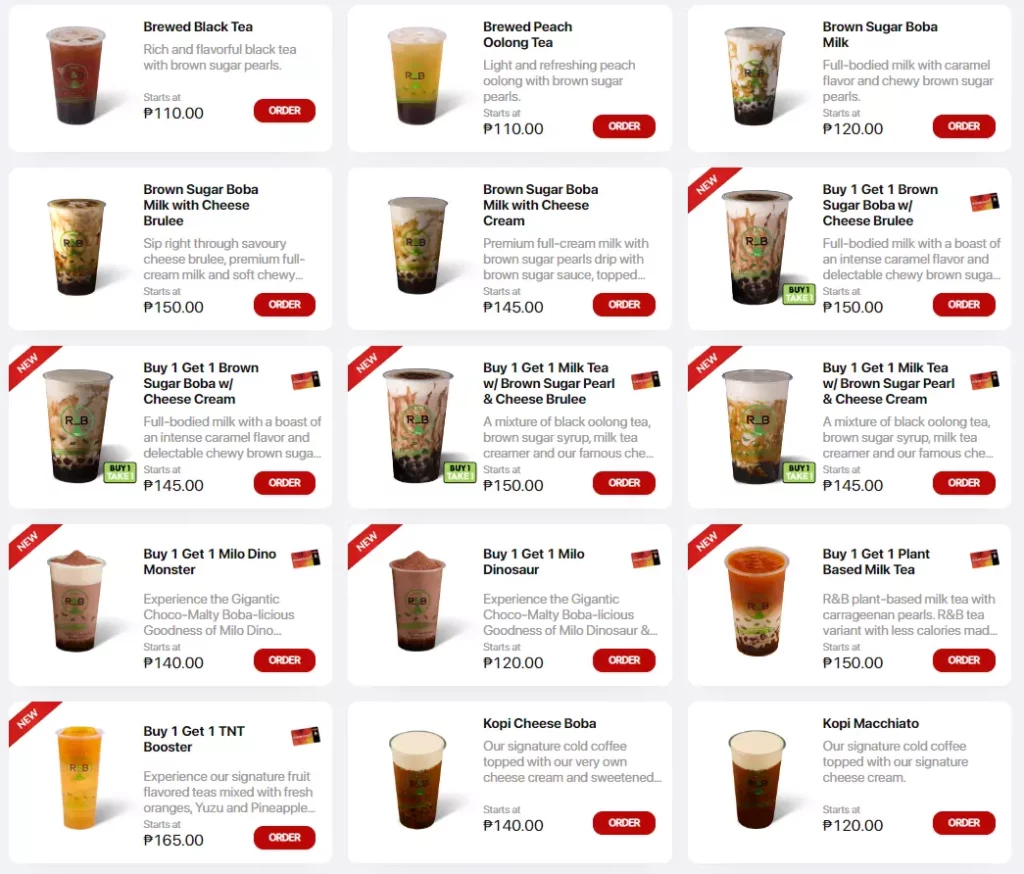 Shakey's Drinks Menu