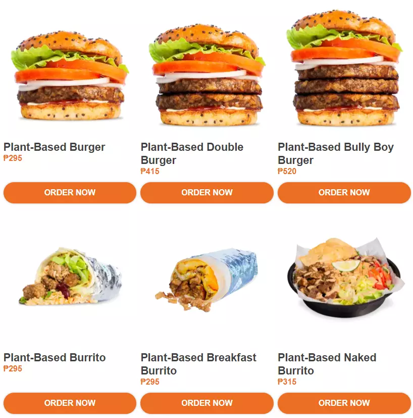 Army Navy Menu Plant Based Options