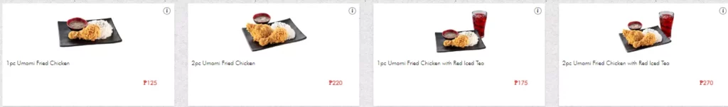 Tokyo Tokyo Umami Fried Chicken Prices