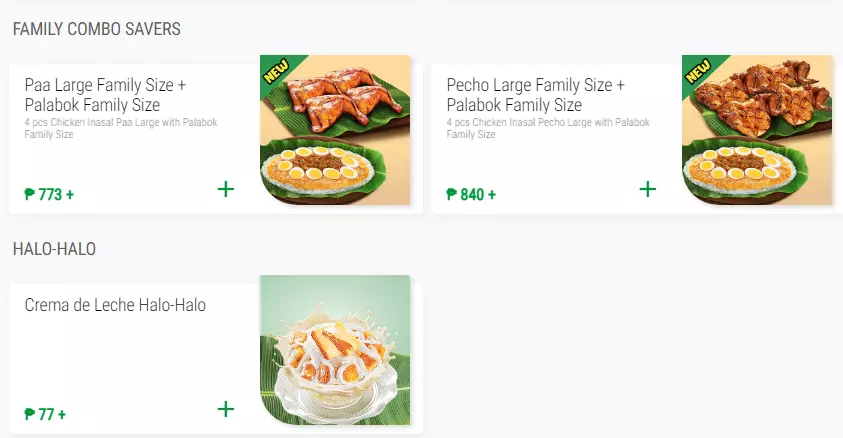 Mang Inasal Family Combo & Halo Halo Prices