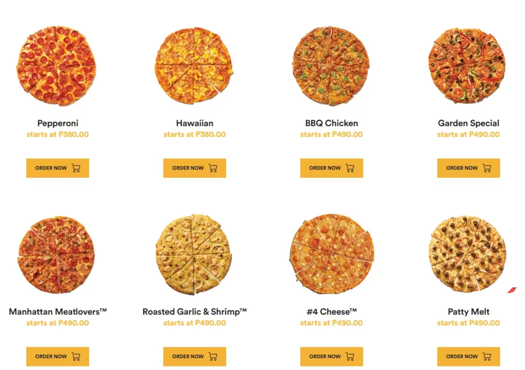 Yellow Cab Pizza Co Menu Original Crust 