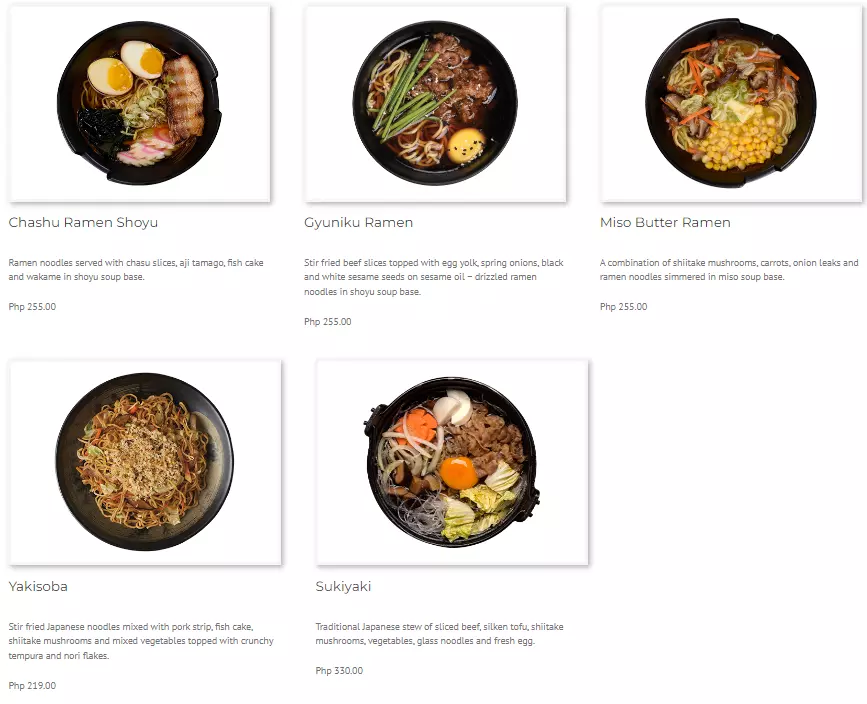 Teriyaki boy ramen & Noodles prices