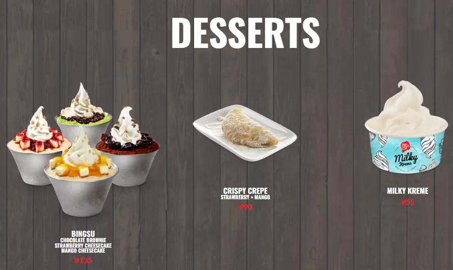 Bonchon Menu Desserts