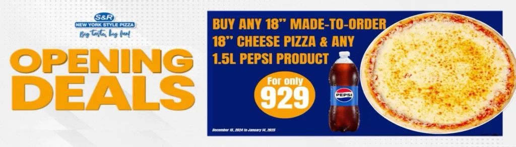 S&R Pizza Promo