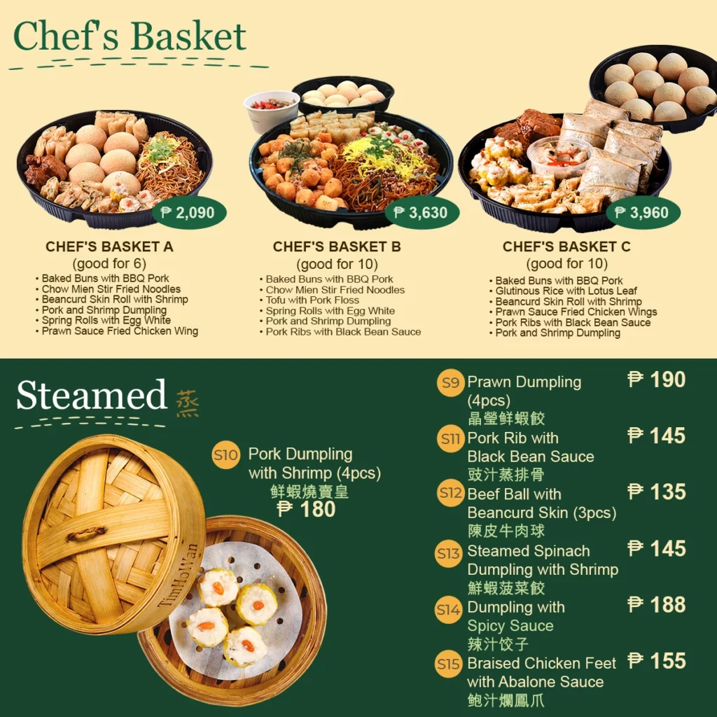 Menu Tim Ho Wan Chef's Basket