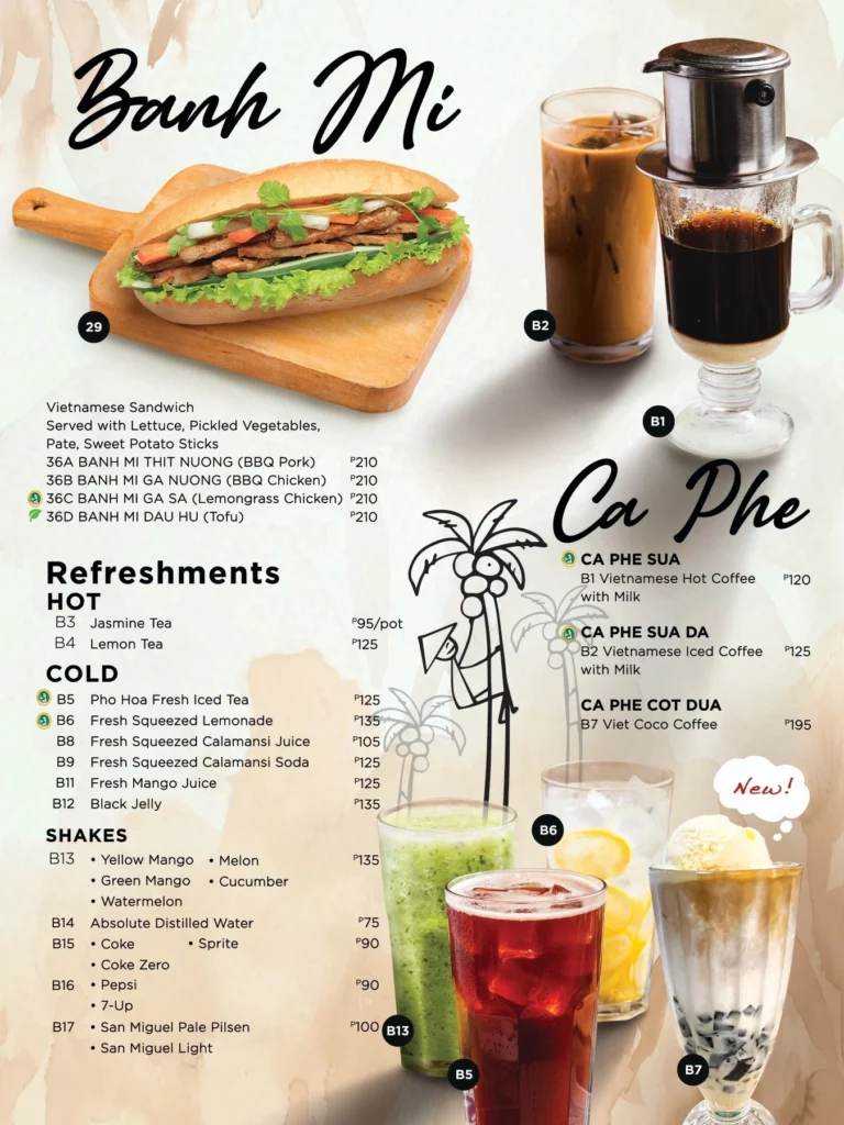 Pho Hoa Banh Mi Menu Prices