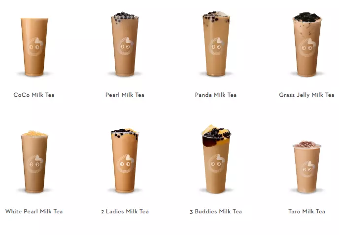 Coco Milk Tea Menu