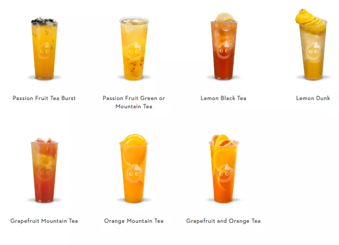 Coco Fruit Tea Menu