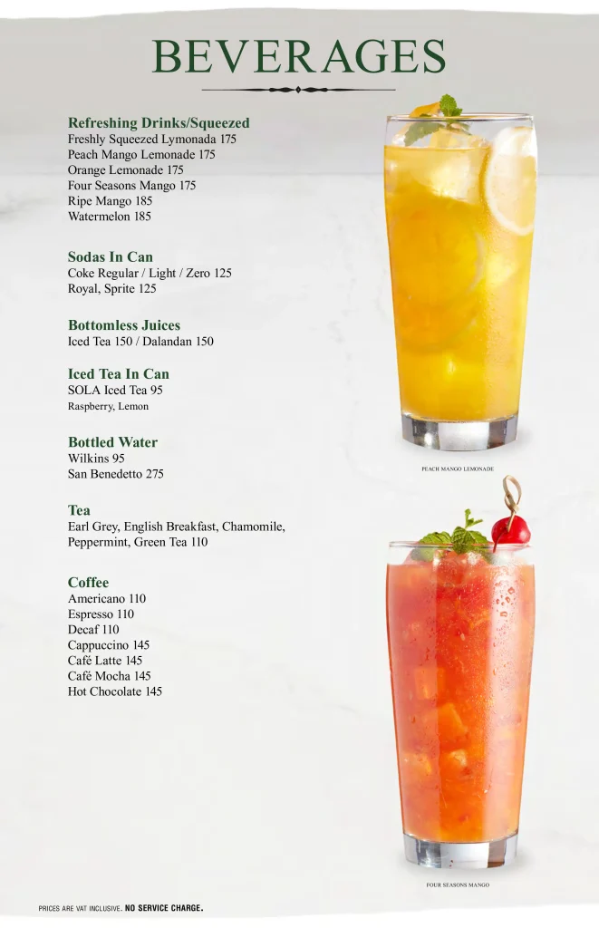 Italianni's Drinks Menu 