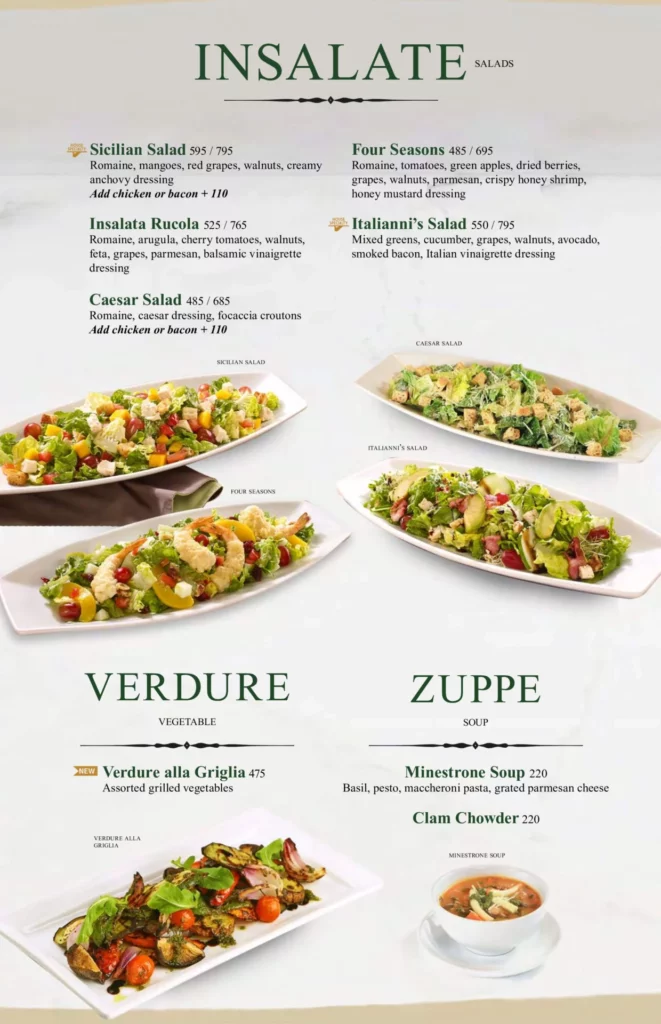 Italiannis Menu Insalate