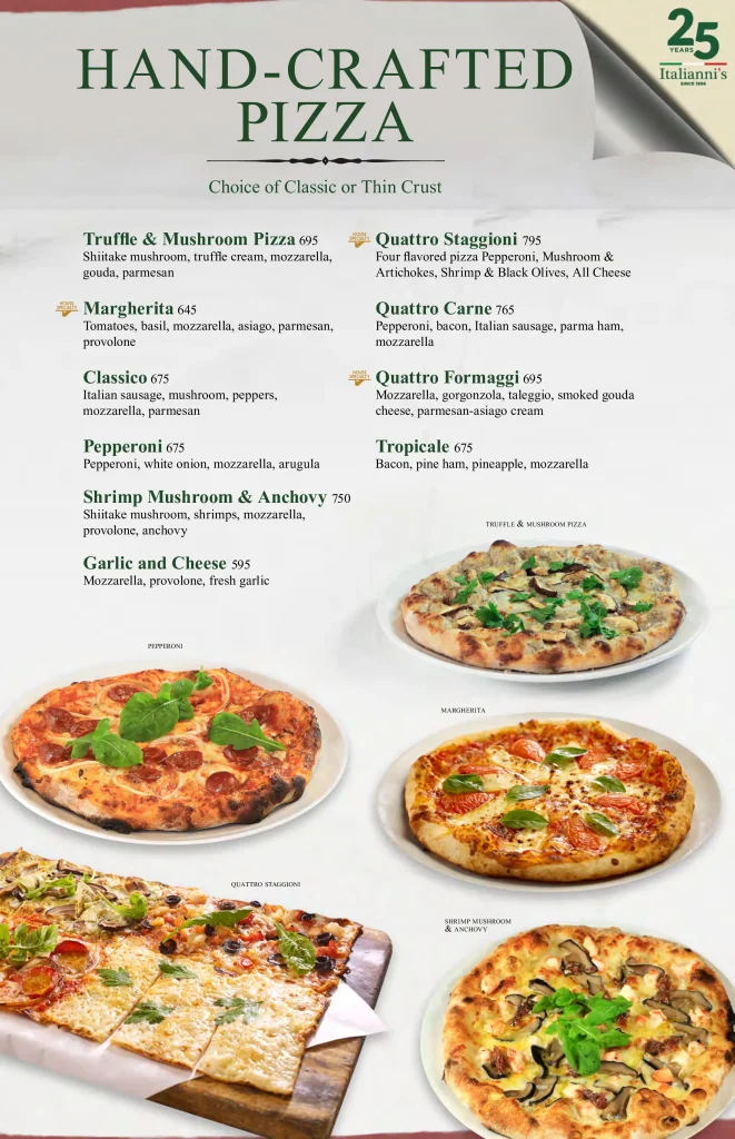 Italianni's Pizza Prices