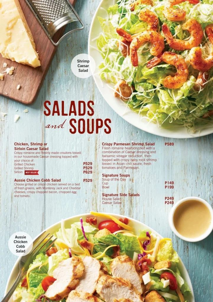 Menu Outback Steakhouse Salads & Soups