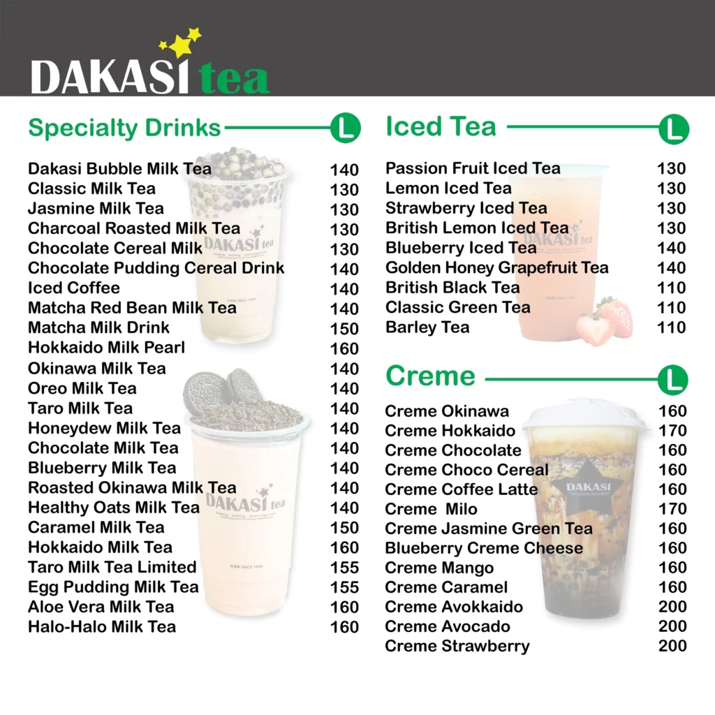 dakasi menu