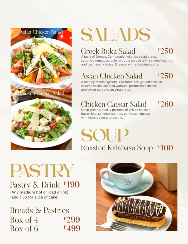 Figaro Coffee Menu Salads & Soups