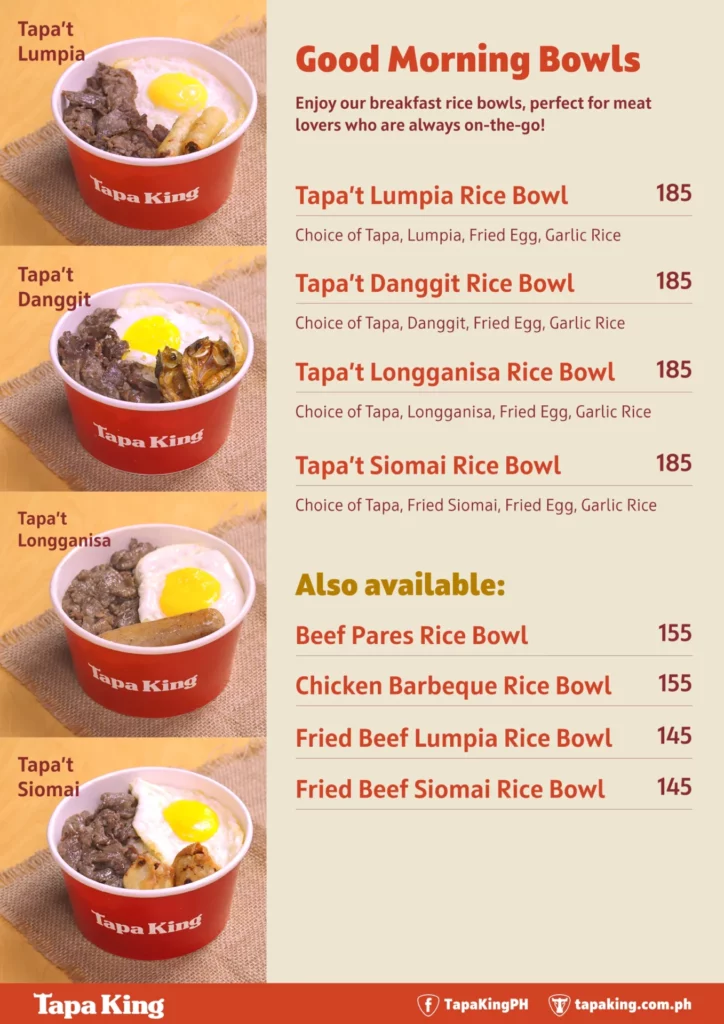 Tapa King Menu Bowls