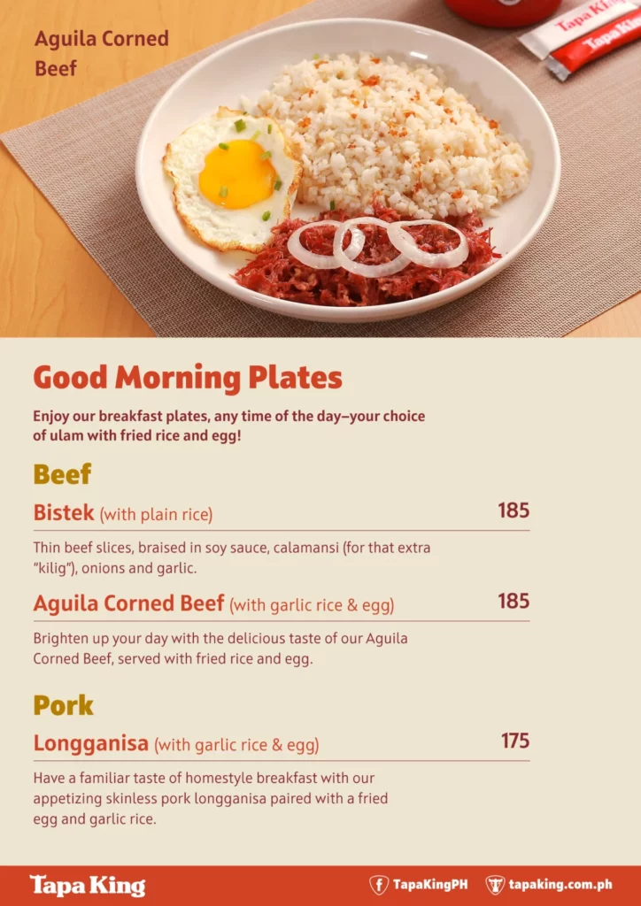 good morning plates tapa king