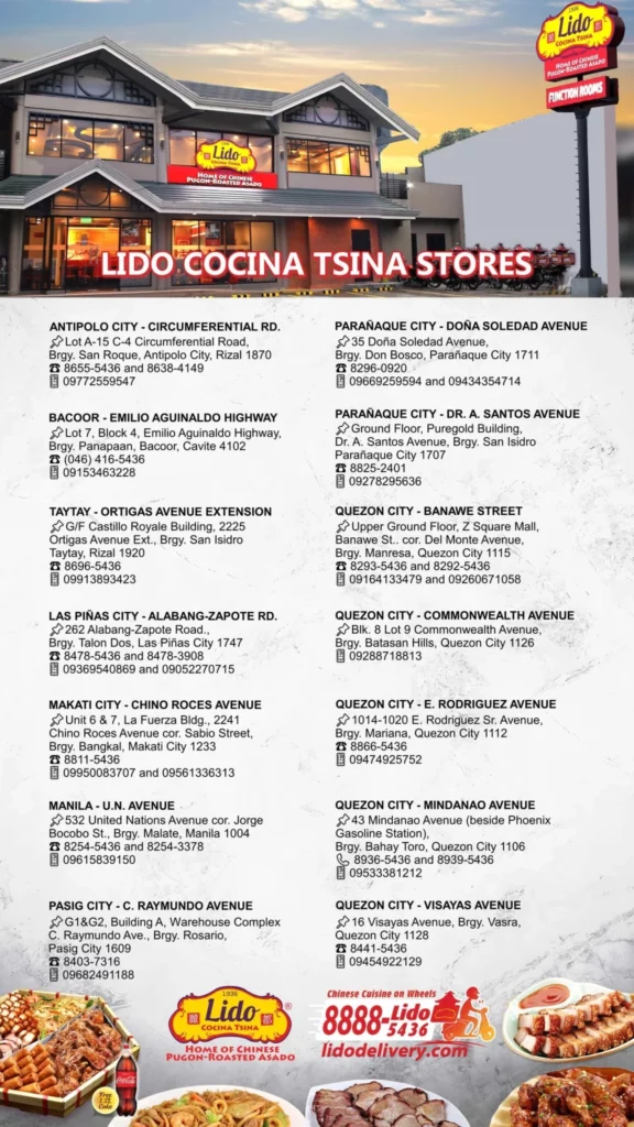 Lido Cocina Tsina Locations