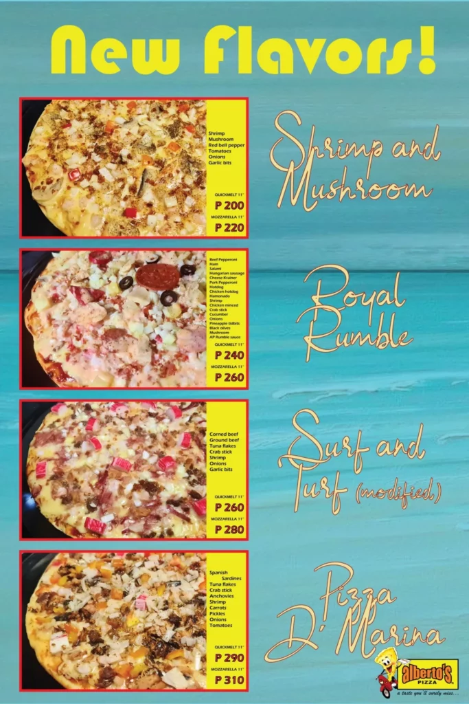 New Flavors of Alberto's Pizza