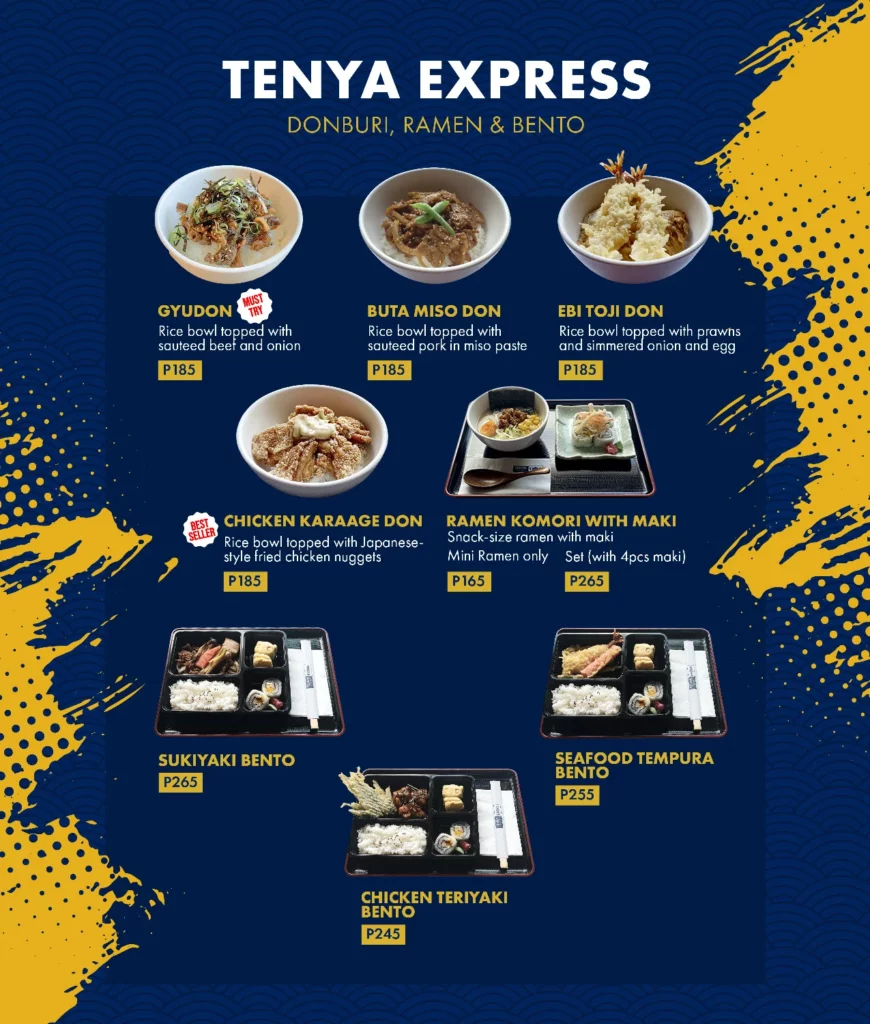 tenya express prices