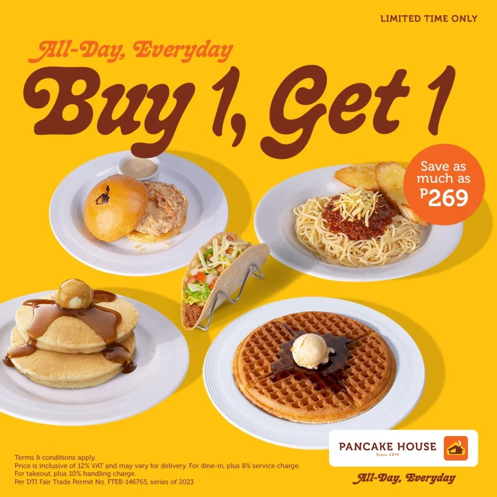 buy 1 get 1 offer at pancake house