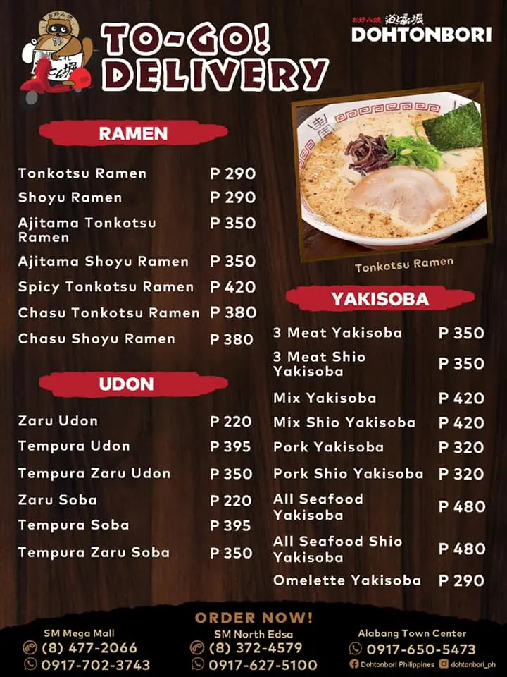 dohtonbori ph delivery menu