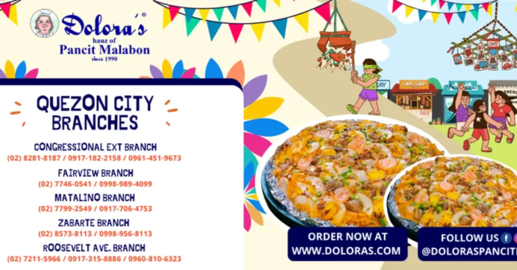 Dolora's Pancit Menu