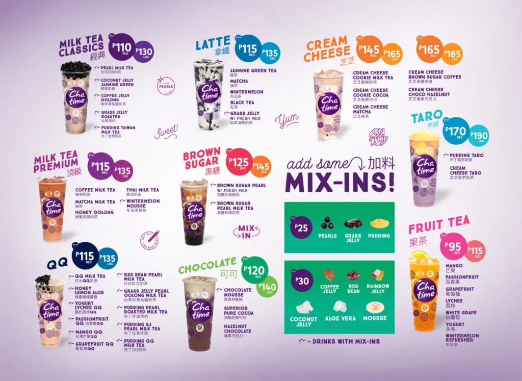 Chatime Menu