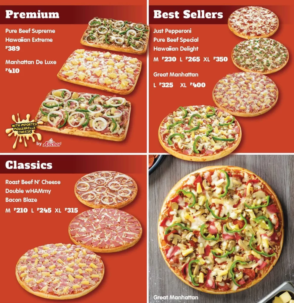 lots'a pizza menu