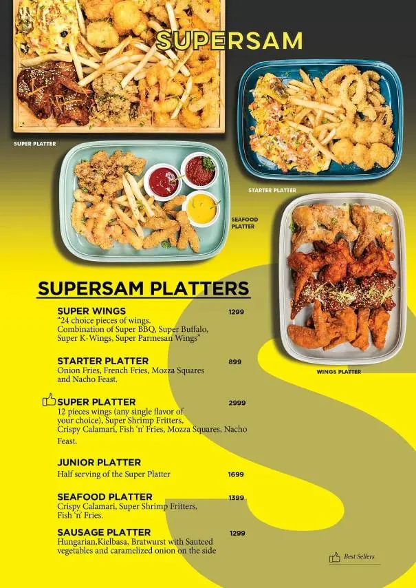 Supersam menu platters