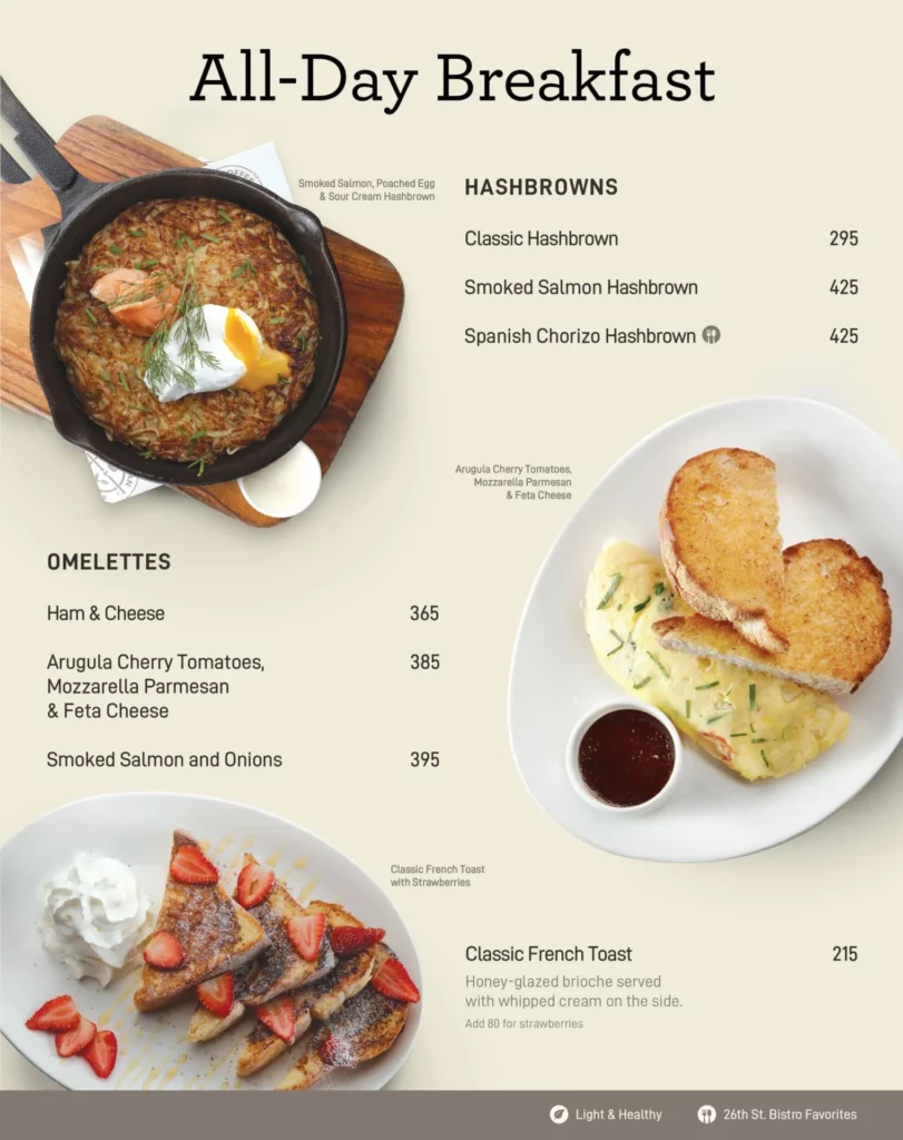 coffee bean and tea leaf breakfast prices