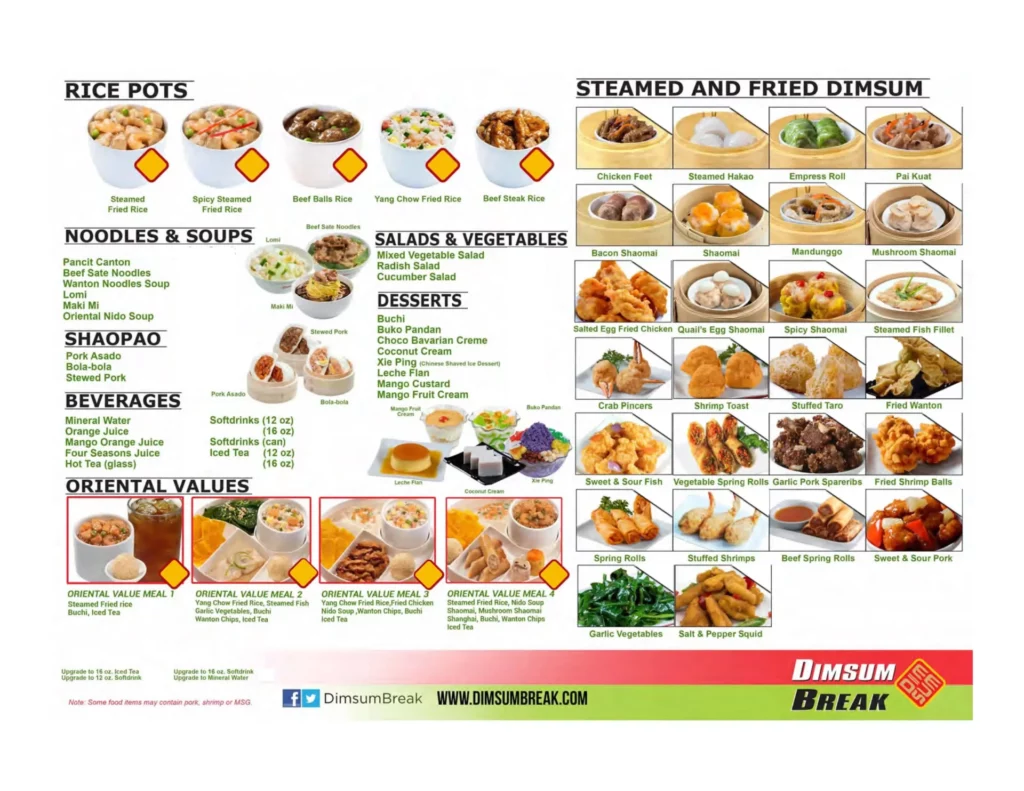 DIMSUM BREAK MENU