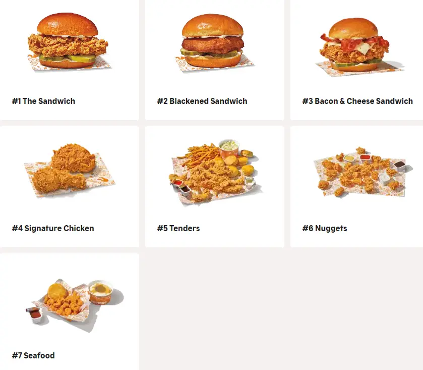 popeyes combo menu