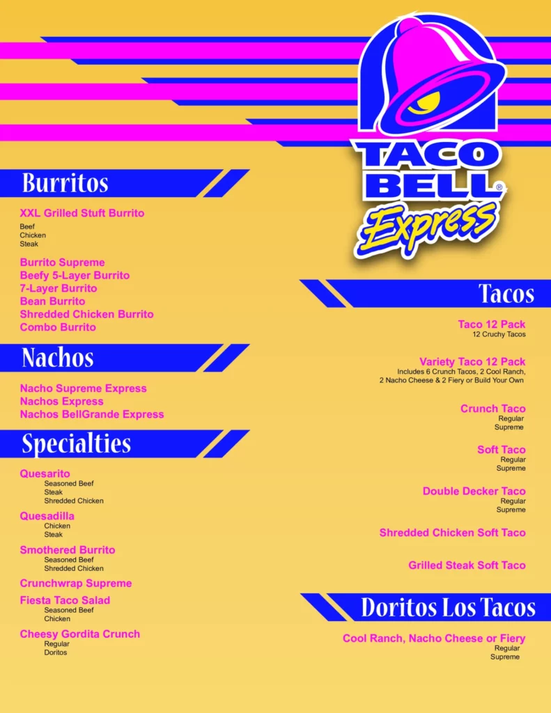 Taco Bell Menu