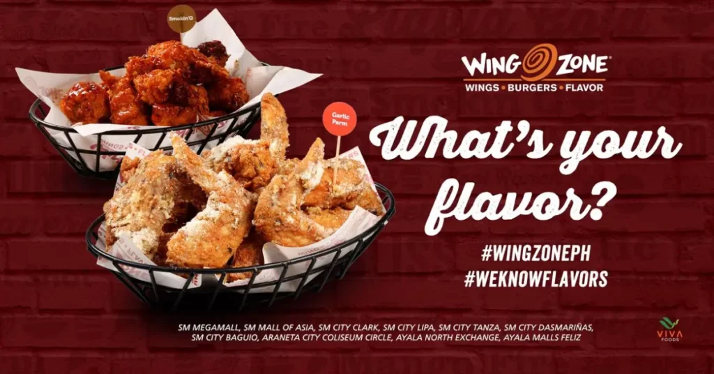 Wing Zone Menu