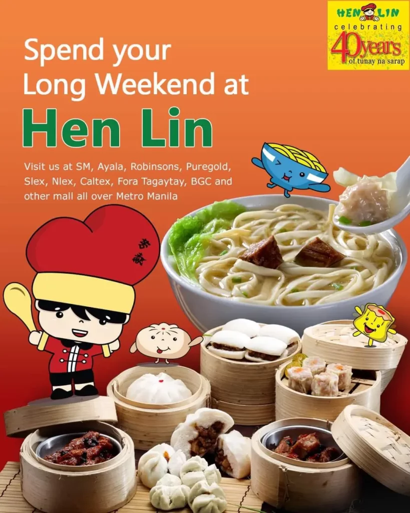 Hen Lin Promotional Menu