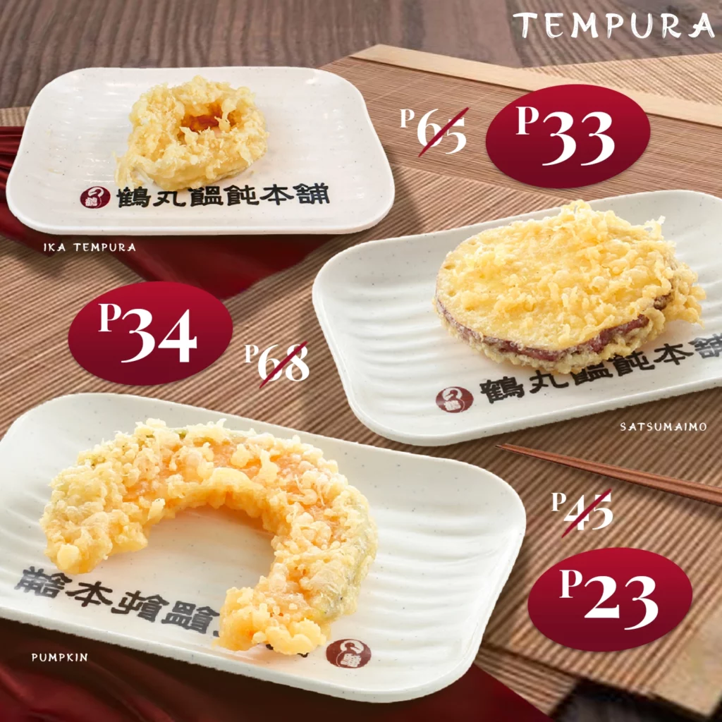 Tsurumaru Udon x Tempura Menu Items