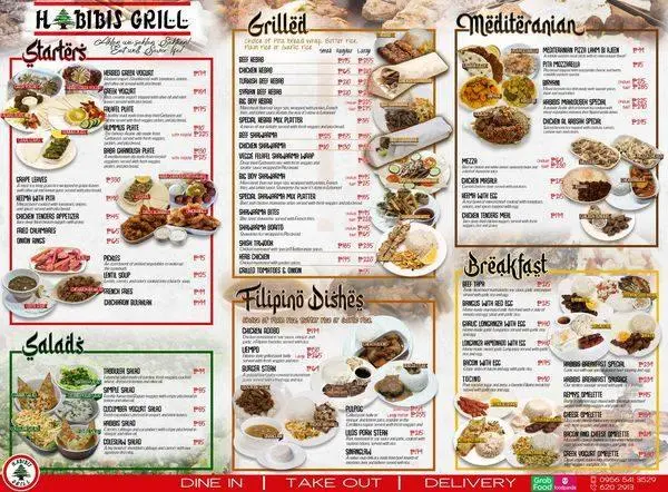 Habibis Grill Menu