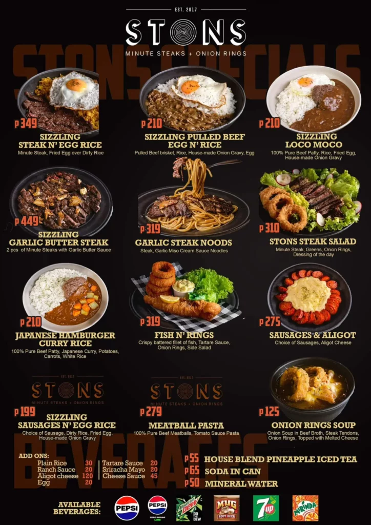 Stons Menu