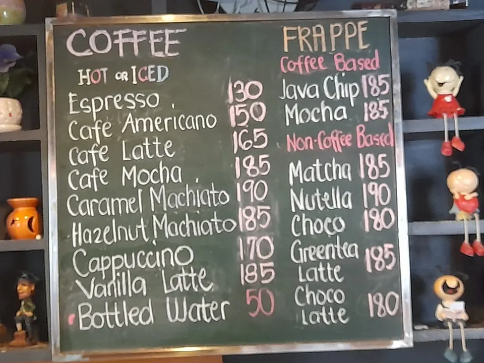 Cafe Talk Coffee & Frappe Menu