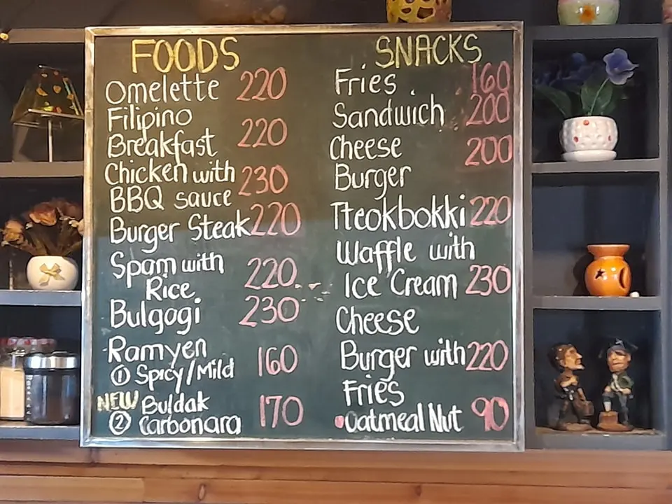 Cafe Talk Menu Food & Snacks